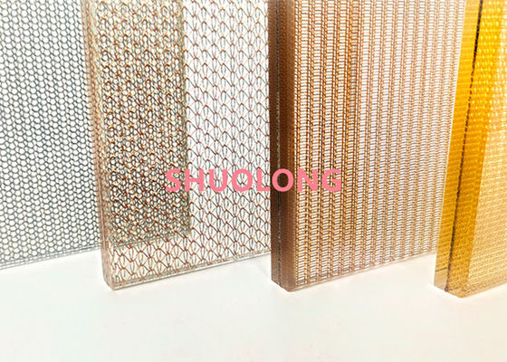 Filo di rame decorativo Mesh For Art Laminated Glass di colore bronzeo
