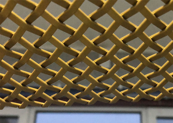 Larghezza architettonica di Mesh Stainless Steel 0.5m-2.0m del metallo di colore dell'oro