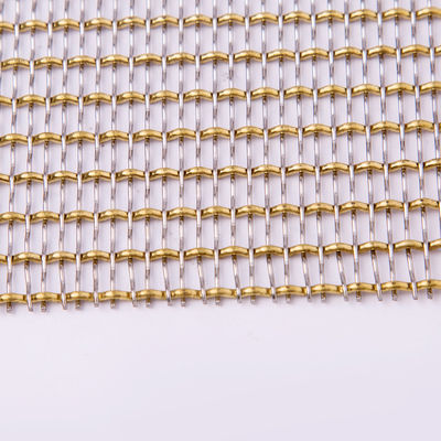 Metallo decorativo Mesh Anodizing Surface Treatment di resistenza della corrosione di colore dell'oro