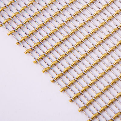 Metallo decorativo Mesh Anodizing Surface Treatment di resistenza della corrosione di colore dell'oro
