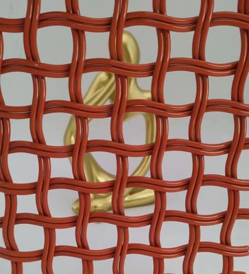 Arancione 5 mm Griglia di acciaio inossidabile architettonica Larghezza 0,6 m-2,4 m