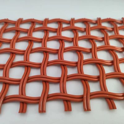 Arancione 5 mm Griglia di acciaio inossidabile architettonica Larghezza 0,6 m-2,4 m