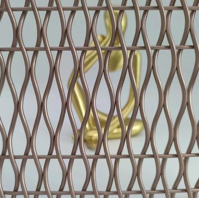 Acciaio rosa oro tessuto architettonica rete di filo tessuto con vernice per ringhiera
