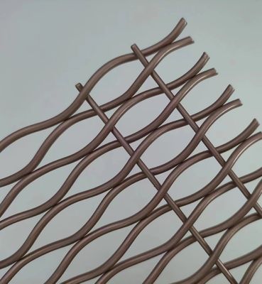 Acciaio rosa oro tessuto architettonica rete di filo tessuto con vernice per ringhiera