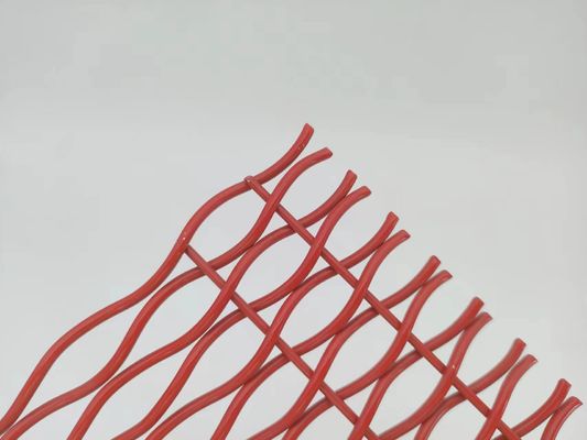 Iso9001 Architettura mesh di metallo tessuto rosso decorativo per divisore di stanza