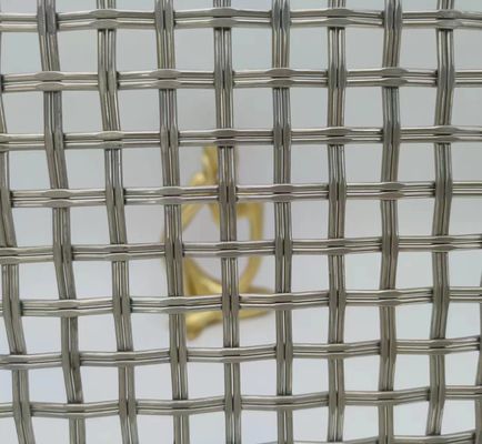 Argento 1,2 mm Architettura Woven Wire Mesh Soluzione di recinzione di sicurezza superiore