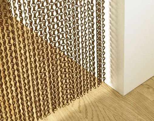 Schermo a mosca a catena di alluminio personalizzabile con rotaie e altri accessori