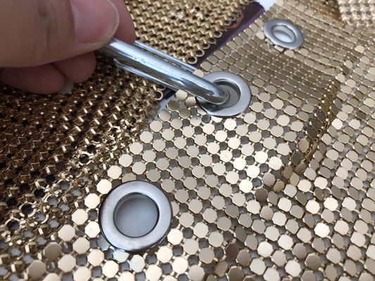 Cintura a catena a maglia di metallo Tela in argento Sequins SGS Materiale di tessuto Plain Weave