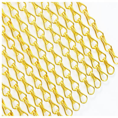 Sfondo di parete Multi Color Metal Mesh Curtain Decorative Screen Aluminum Chain Mesh