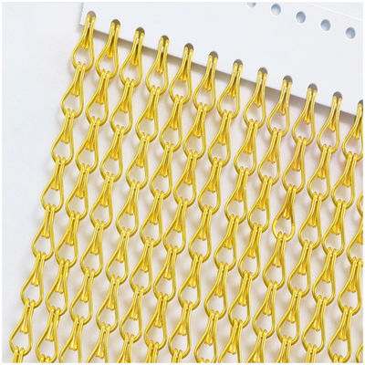 Sfondo di parete Multi Color Metal Mesh Curtain Decorative Screen Aluminum Chain Mesh