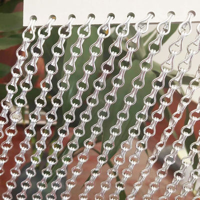 Sfondo di parete Multi Color Metal Mesh Curtain Decorative Screen Aluminum Chain Mesh