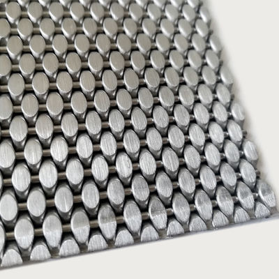 Maglia architettonica in acciaio inossidabile a tessuto semplice per decorazioni in oro 0,5 m 2,0 m di larghezza