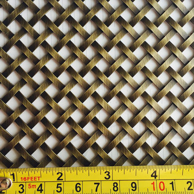 Tessuto a maglia di tessuto quadrato per la decorazione dei mobili Maglia fine in acciaio inossidabile
