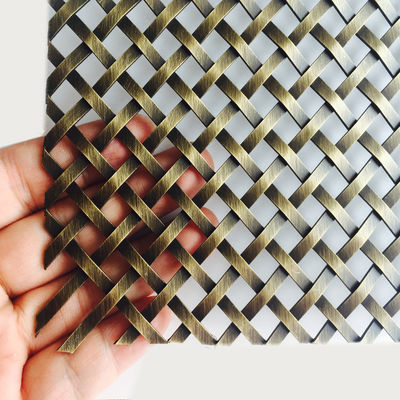 Tessuto a maglia di tessuto quadrato per la decorazione dei mobili Maglia fine in acciaio inossidabile