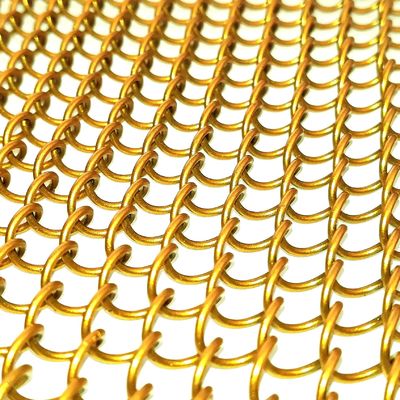 9mm Wire Pitch Metal Coil Drapery per requisiti di larghezza personalizzati