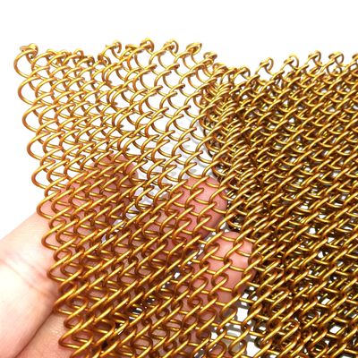 9mm Wire Pitch Metal Coil Drapery per requisiti di larghezza personalizzati