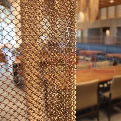 9mm Wire Pitch Metal Coil Drapery per requisiti di larghezza personalizzati