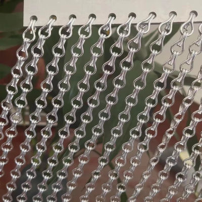 Cintura a catena di alluminio schermo a mosca Durabilità porte a schermo ventilato