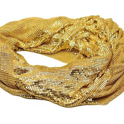 Flessibile di alluminio metallico Sequin Mesh tessuto metallico catena di carta carta tela tenda