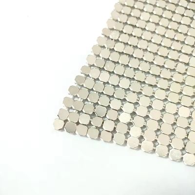 Flessibile di alluminio metallico Sequin Mesh tessuto metallico catena di carta carta tela tenda