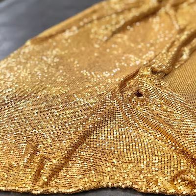 Cortine Tessuto tessuto lucido maglia metallica decorativa colorata argento morbido lusso alluminio maglia metallica flessibile