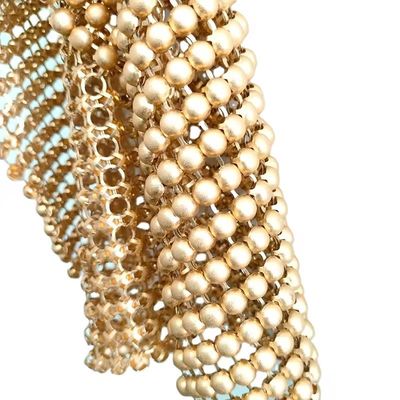 Cortine Tessuto tessuto lucido maglia metallica decorativa colorata argento morbido lusso alluminio maglia metallica flessibile