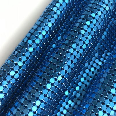 Flessibile di alluminio Sequin Mesh tessuto catena di posta Tessuto per tovaglio Catena di posta tende