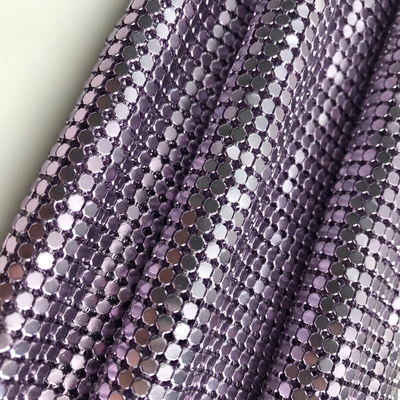 Flessibile di alluminio Sequin Mesh tessuto catena di posta Tessuto per tovaglio Catena di posta tende