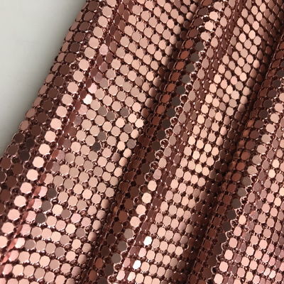 Flessibile di alluminio Sequin Mesh tessuto catena di posta Tessuto per tovaglio Catena di posta tende