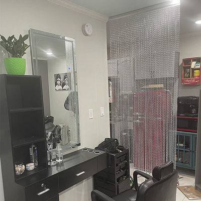 Cortine metalliche con ganci in alluminio per la decorazione interna dei soffitti