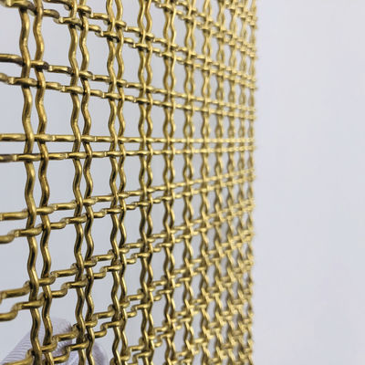 Forma a buco quadrato Eco-friendly 30m argento in acciaio inossidabile pannelli di filo decorativo / facciate di rete di filo
