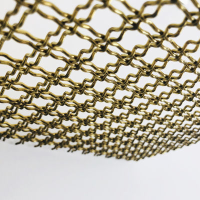 Forma a buco quadrato Eco-friendly 30m argento in acciaio inossidabile pannelli di filo decorativo / facciate di rete di filo