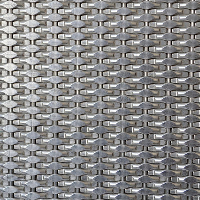 Griglie decorative in acciaio inossidabile metallico d'argento da 2-6 mm per porte di armadi moderni