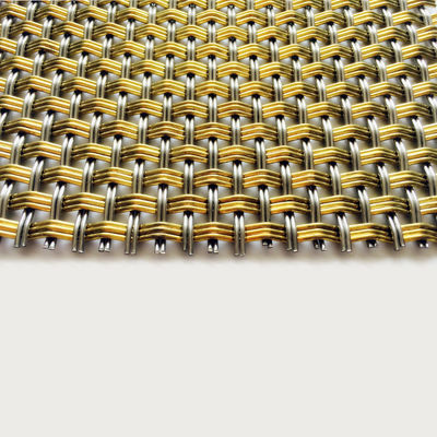 32% Area aperta Architettura Griglie metalliche tessute decorative per armadi