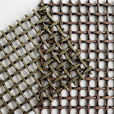 Acciaio inossidabile tessuto architettonico a maglia anti ottone colore per facciate personalizzate