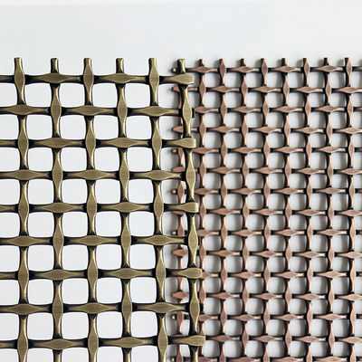 Acciaio inossidabile tessuto architettonico a maglia anti ottone colore per facciate personalizzate