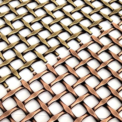 Acciaio inossidabile tessuto architettonico a maglia anti ottone colore per facciate personalizzate