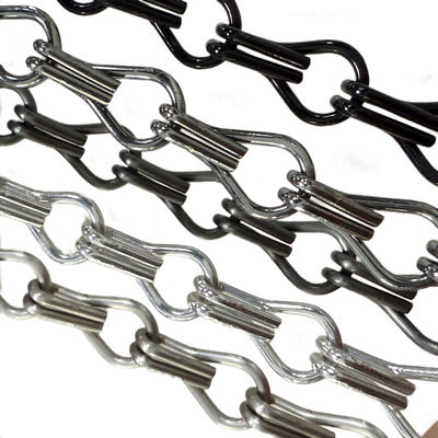 Distanza tra le catene 24 mm Catena di alluminio schermo a mosca facile da installare Rails Fittings inclusi