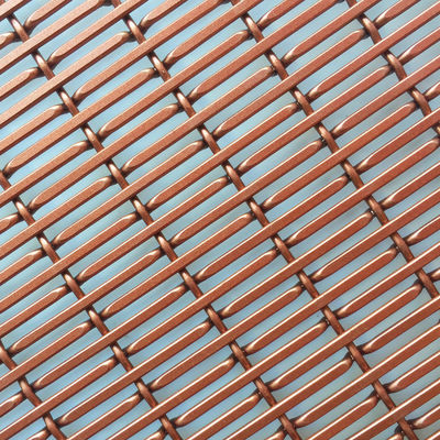 Colore rosso rame Acciaio di maglia di alluminio di diametro 1,5 mm/2 mm pannelli murali per divisori interni