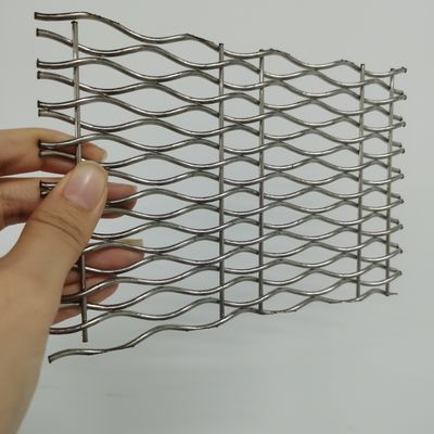 Personalizzazione Residenziale Decorativa Woven Wire Mesh 18mm Weft Pitch