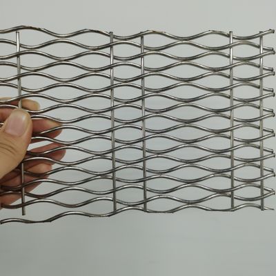 Personalizzazione Residenziale Decorativa Woven Wire Mesh 18mm Weft Pitch