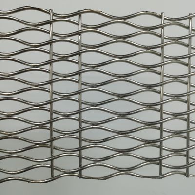 Personalizzazione Residenziale Decorativa Woven Wire Mesh 18mm Weft Pitch