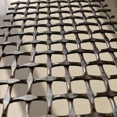 Rete metallica tessuta a diamante certificata ISO9001, area di apertura 42,2% per uso industriale pesante