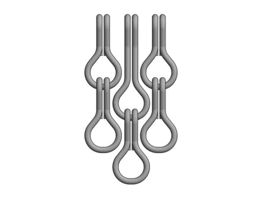 12x24mm Chain Size Aluminium Chain Fly Screen con 60% di area aperta e 1,2 mm di diametro del filo per un controllo efficace della mosca