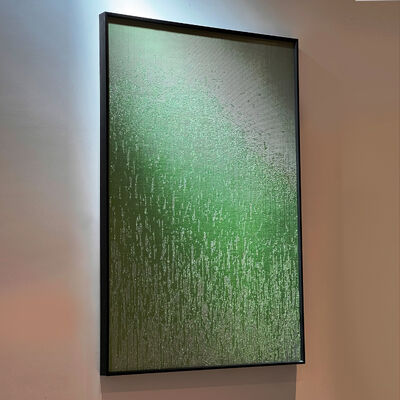 Decorazione da parete artistica in metallo intrecciato ispirata alla natura con luci e ombre