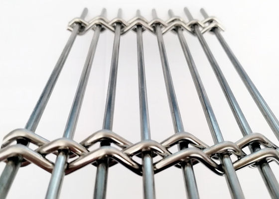 Rivestimento tessuto architettonico di Mesh Barrette Weave PVD del cavo dei divisori dello schermo