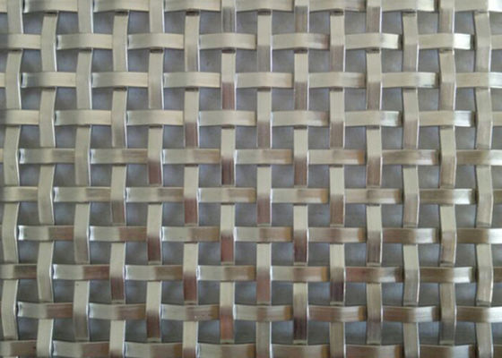 Rete metallica tessuta Flatwire di Mesh Screen For Architectural Woven del metallo di acciaio inossidabile di colore naturale