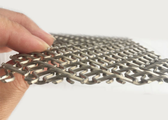 SS316 Maglia Tessuta a Colore Naturale Pannello in Rete Metallica Decorativa Resistenza alla Corrosione