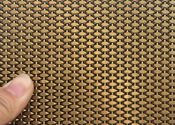 Anti cavo rigido bronzeo Mesh Panels Anti Erosion dei rivestimenti murali 3.2mm densamente