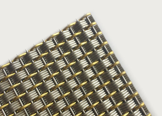 metallo architettonico tessuto d'ottone Mesh Decoration Metal Cladding Corrosion di 2m resistente